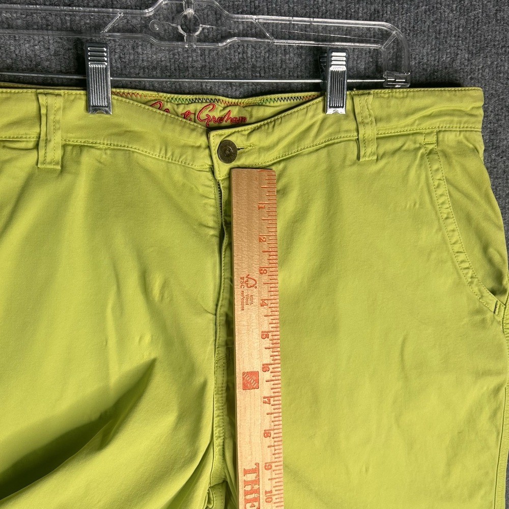 Robert Graham Mens Chino Shorts‎ Neon Green Size 34 - Picture 13 of 14